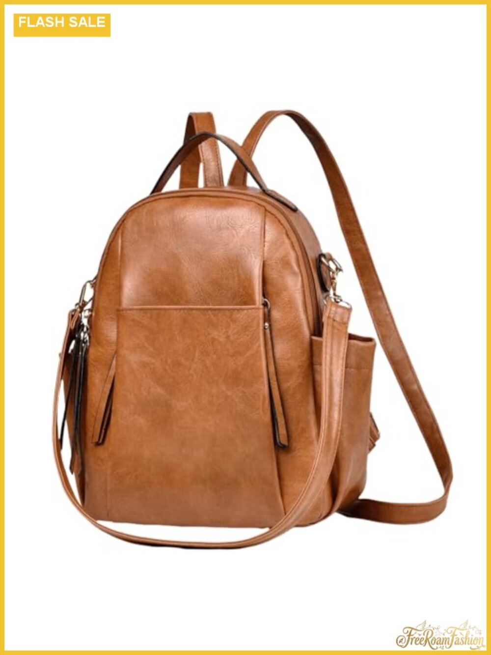 Small Leather Backpack for Women - Mini Backpack Purse with Multiple Pockets